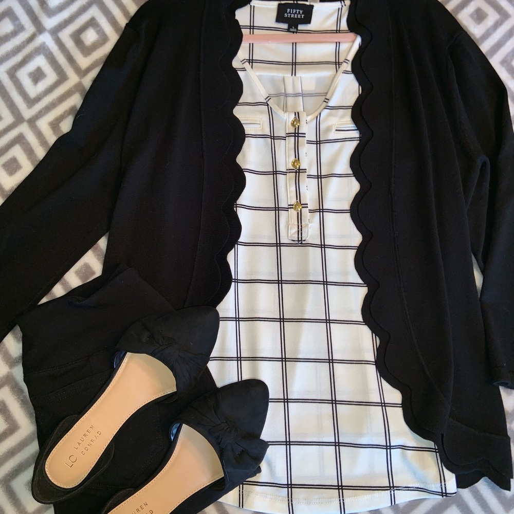 🖤 Tank Blouse and Cardigan Set 🖤